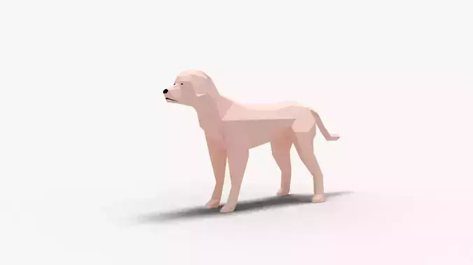 Dog Low Poly 03