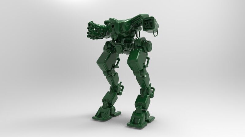 war robotic model 1 3D print model_3