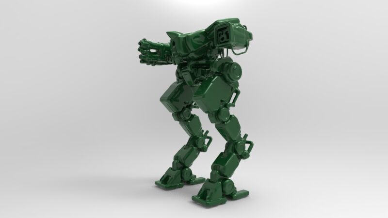 war robotic model 1 3D print model_4
