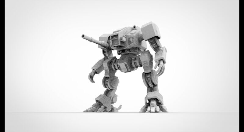 war robotic model 2 3D print model_1