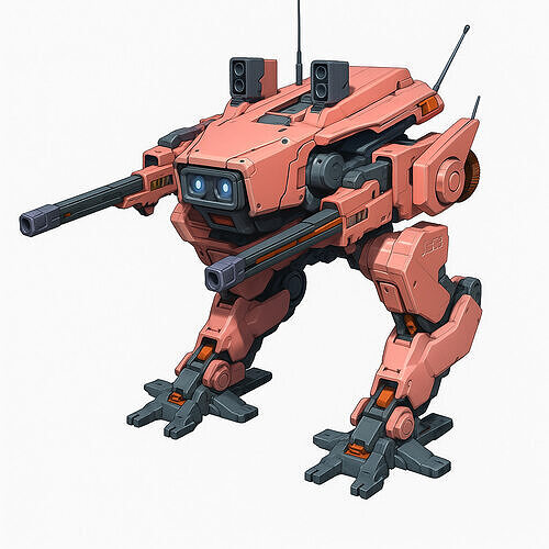 war robotic 6 3D print model