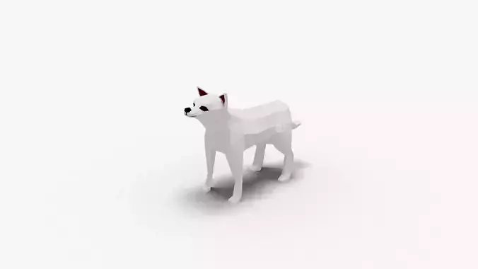Dog Low Poly 08