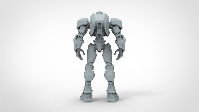 humanoid robotic millitary 3D print model_3