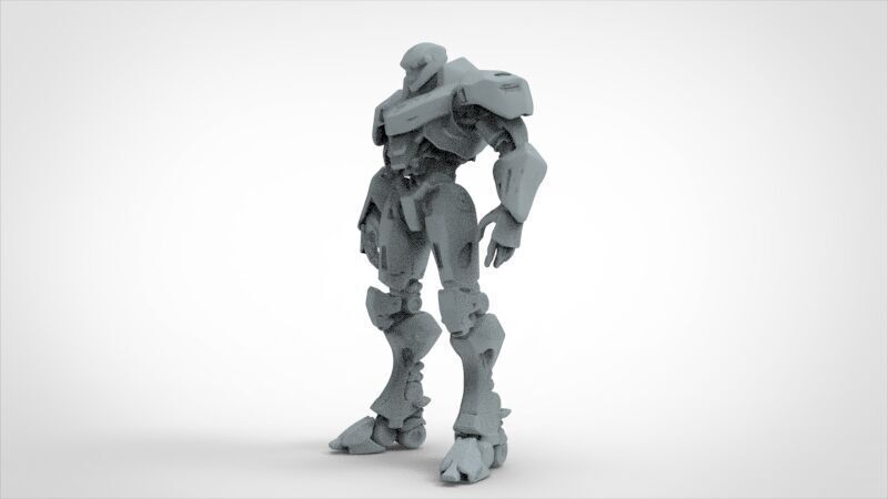 humanoid robotic millitary 3D print model_5