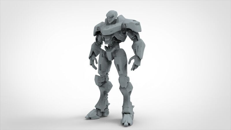 humanoid robotic millitary 3D print model_1