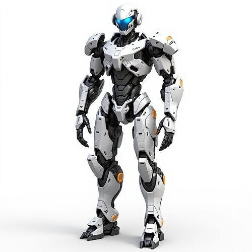 humanoid robotic millitary 3D print model