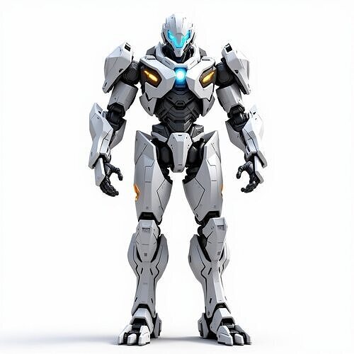 humanoid robotic millitary 3D print model