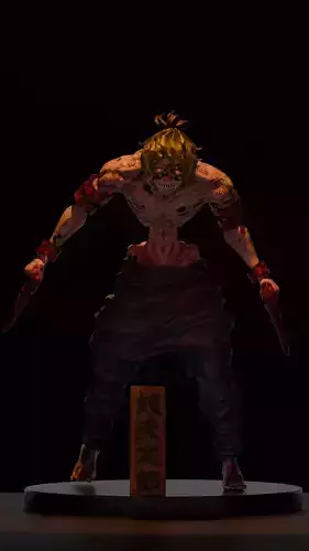 Gyutaro 3D Fan Art Model Demon Slayer