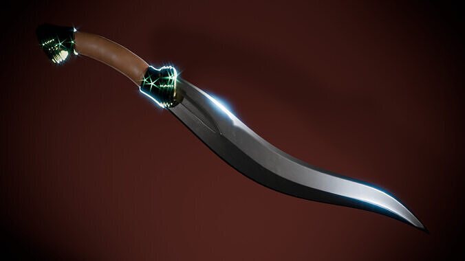Low poly sword Low-poly 3D model
