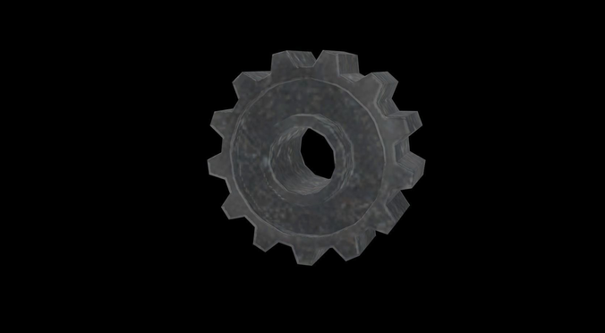 Gears sprocket gear Low-poly 3D model