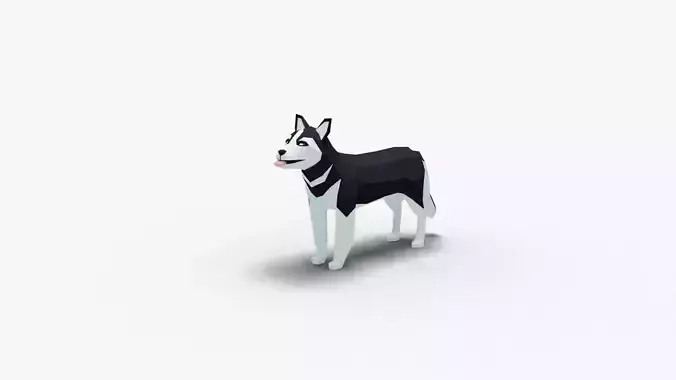 Dog low Poly 09