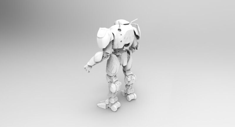 humanoid robotic model 3D print model_4