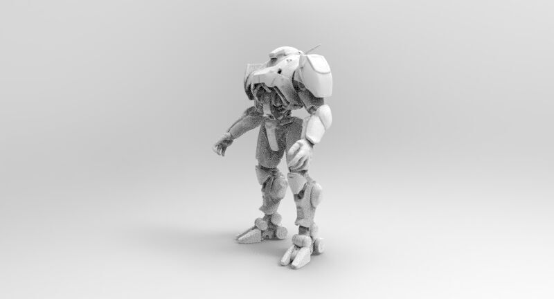 humanoid robotic model 3D print model_3