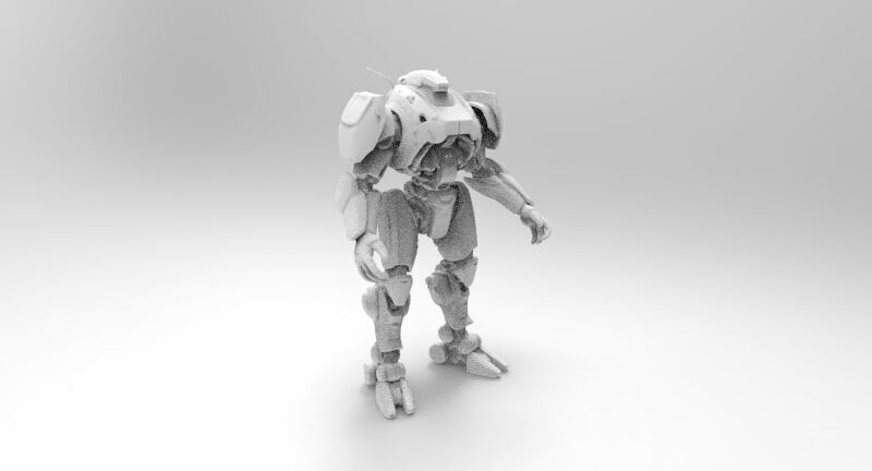 humanoid robotic model 3D print model_1