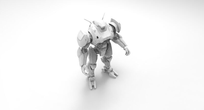 humanoid robotic model 3D print model_6