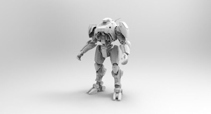 humanoid robotic model 3D print model_2