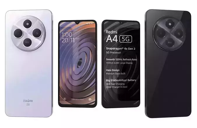 Xiaomi Redmi A4 5G Sparkle Purple And Starry Black