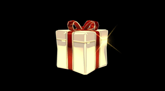 Gifts gift box Low-poly 3D model