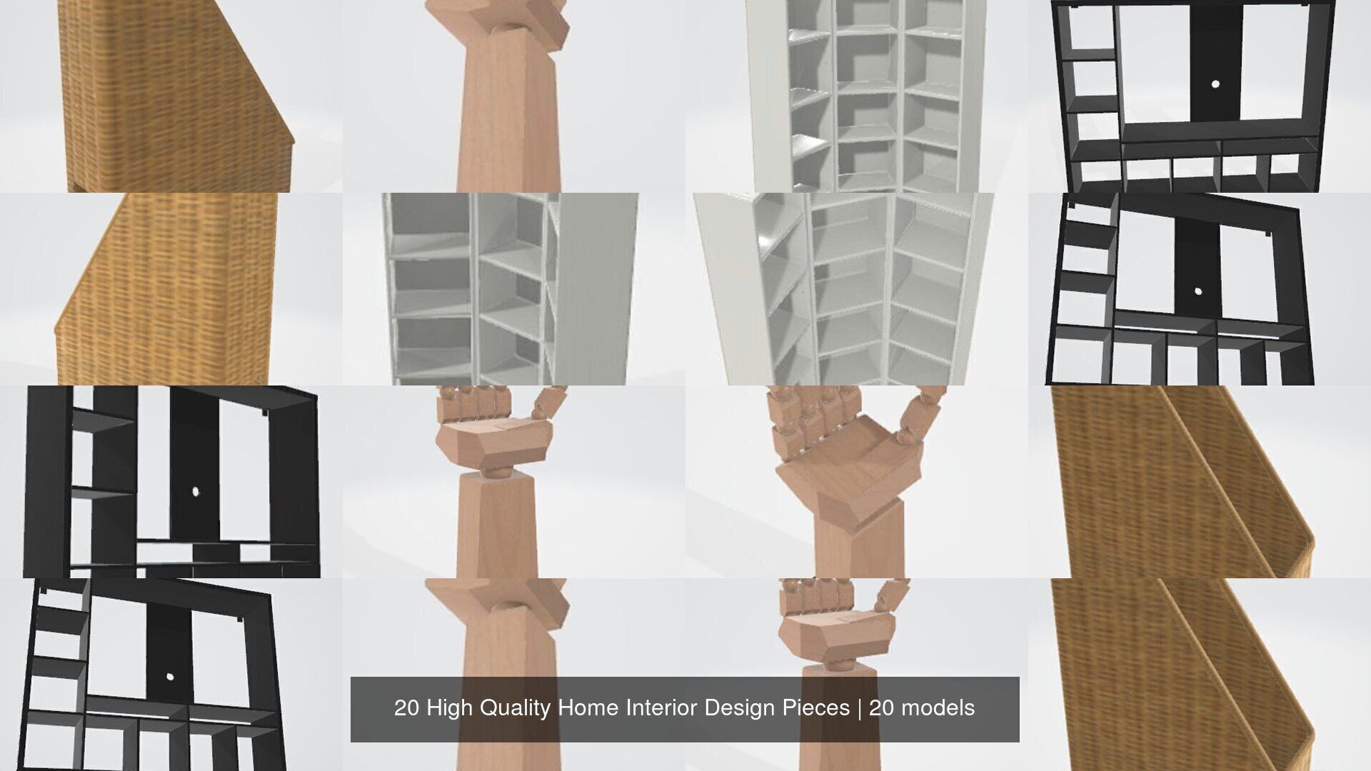 20 High Quality Home Interior Design Pieces 3D Model Collection_2