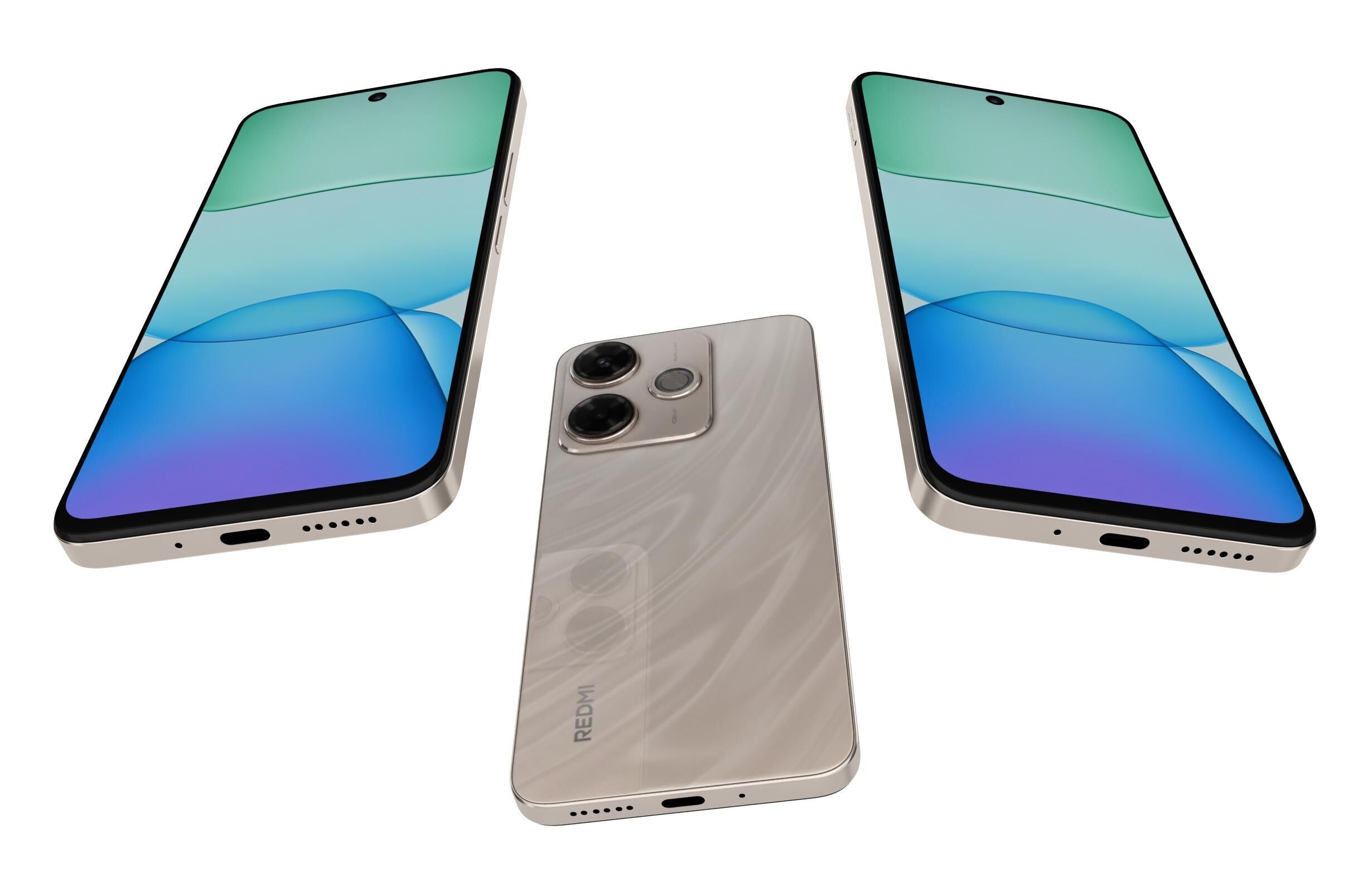 Xiaomi Redmi 13x Gold 3D model_2