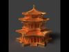 Chinese ancient tower  3D model_1
