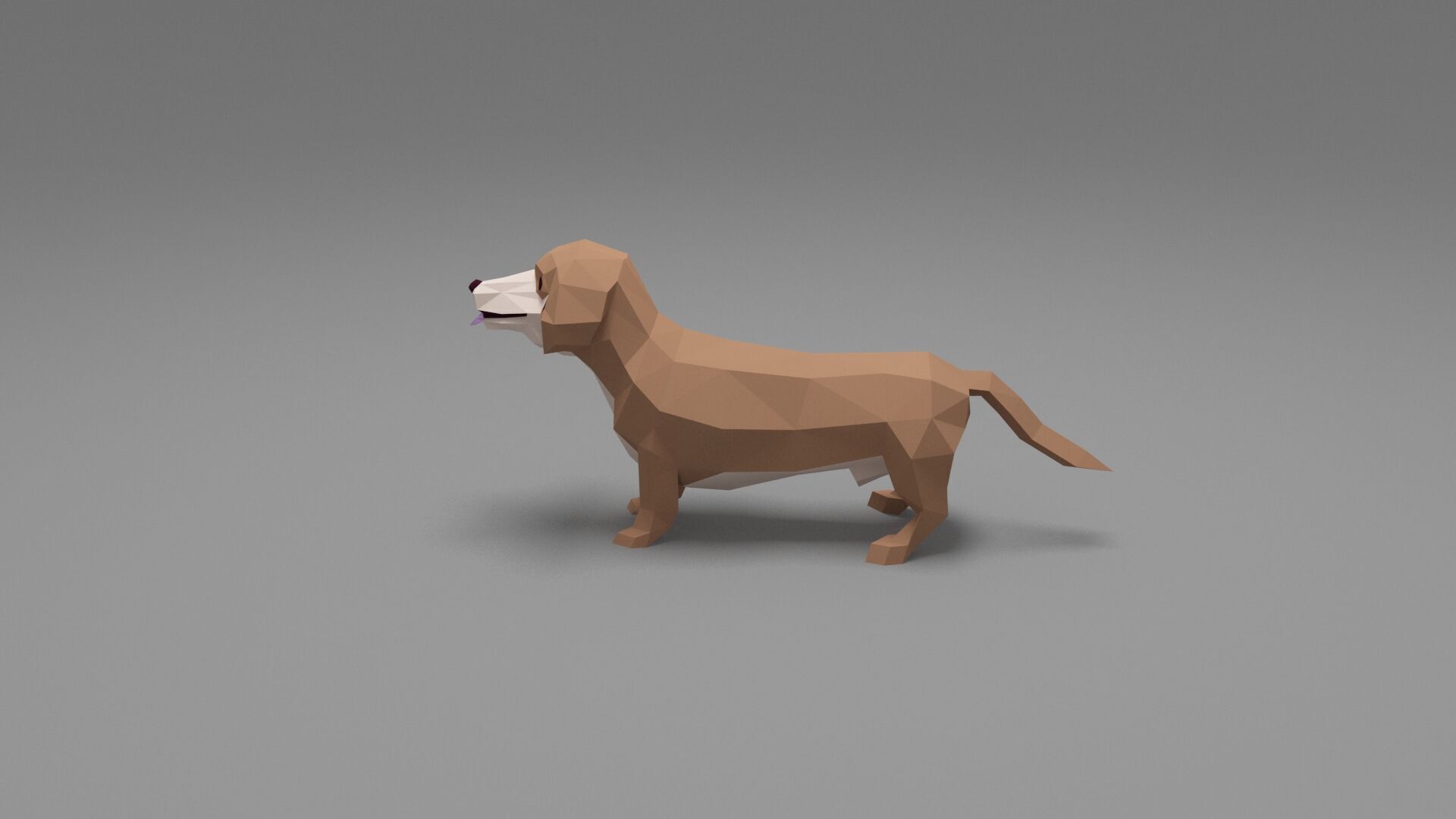 Dog Low Poly 10 Low-poly 3D model_3