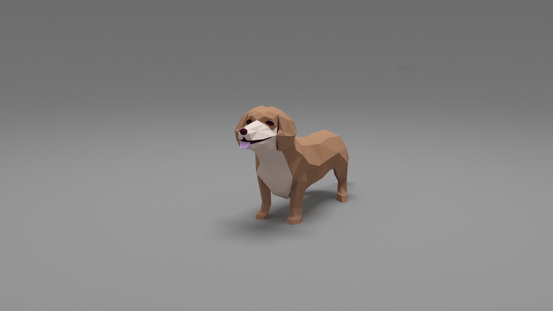 Dog Low Poly 10 Low-poly 3D model_1