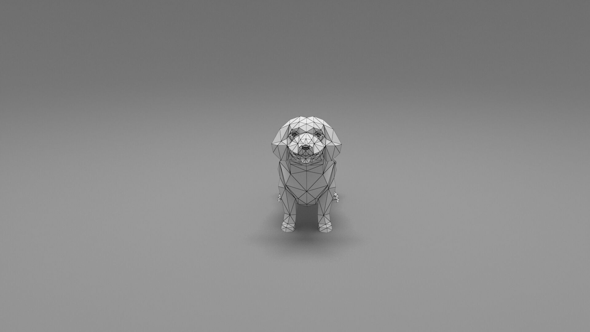 Dog Low Poly 10 Low-poly 3D model_7