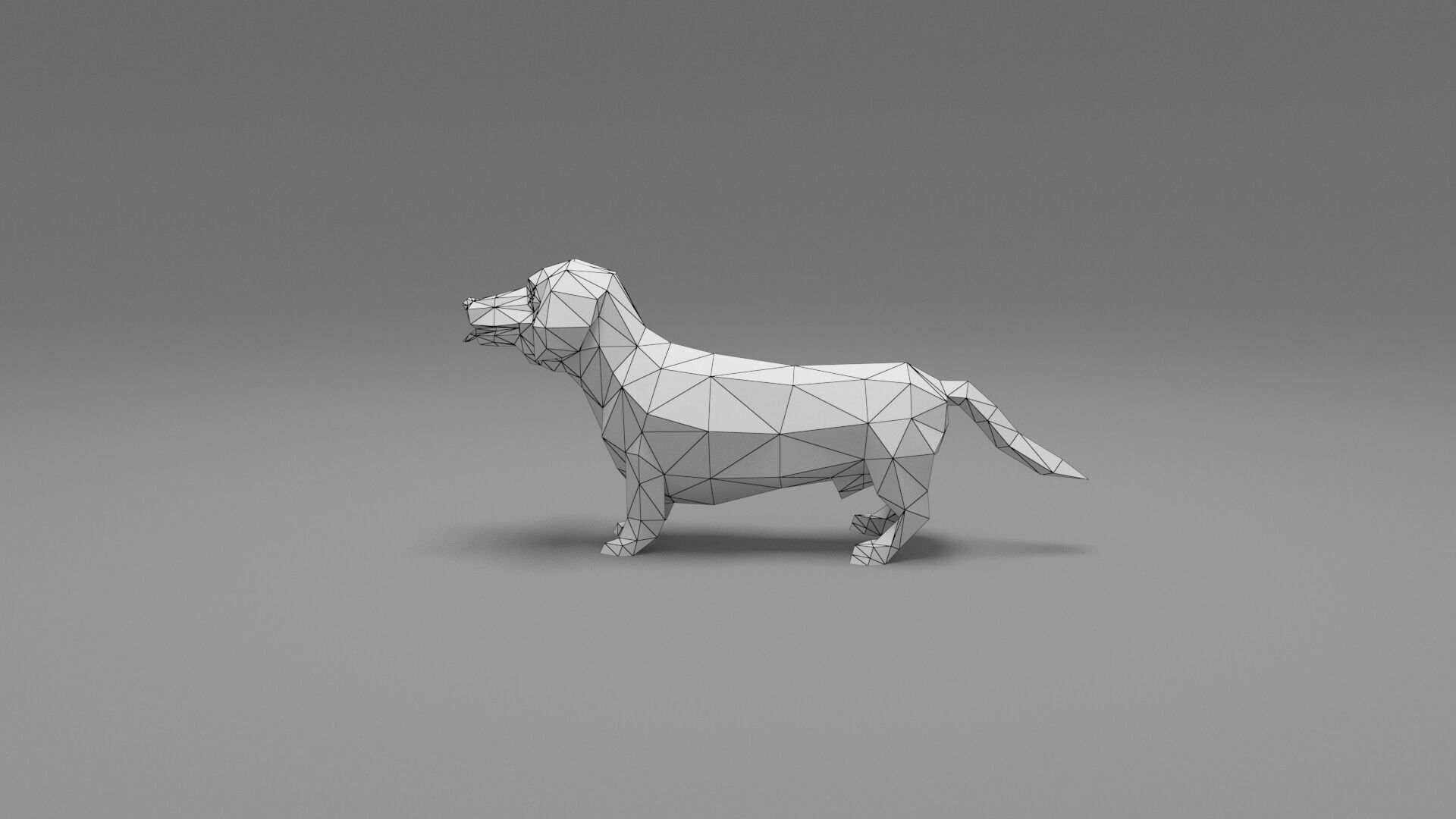 Dog Low Poly 10 Low-poly 3D model_8