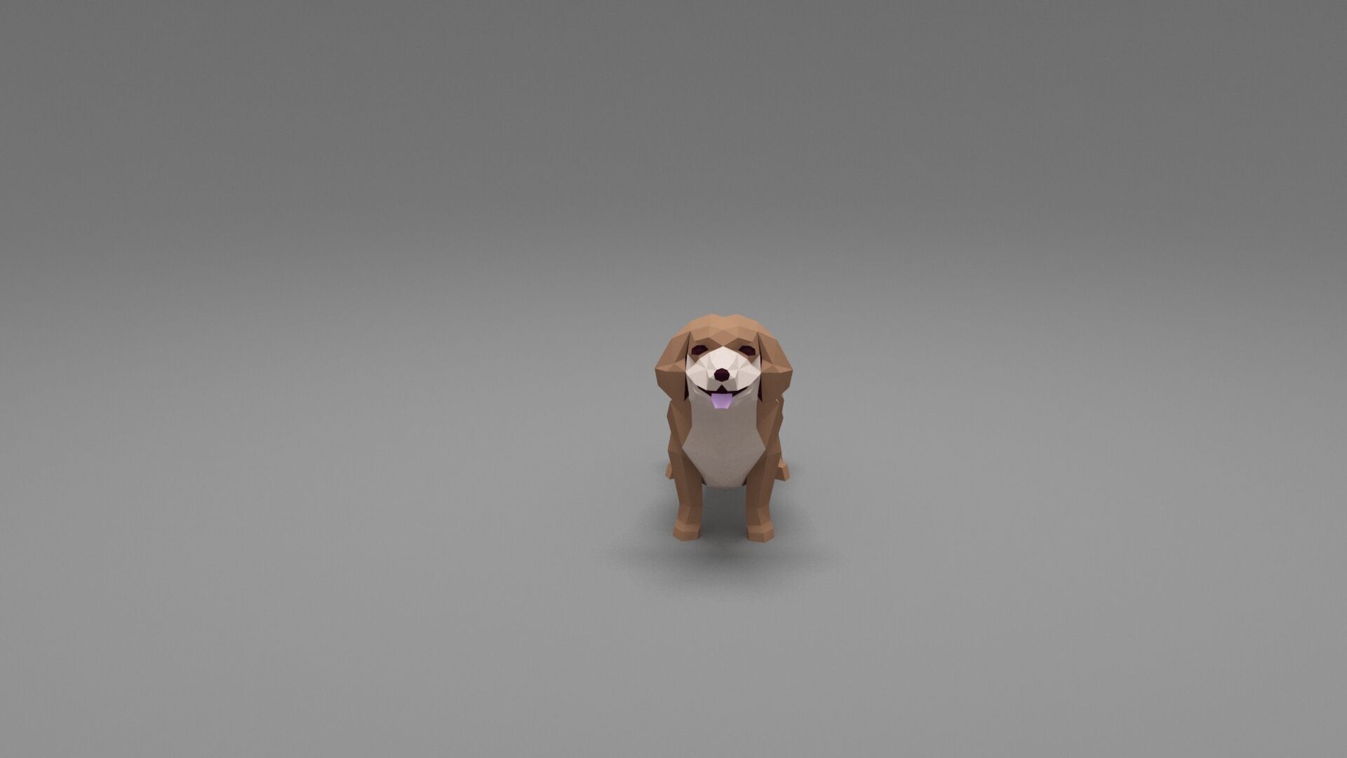 Dog Low Poly 10 Low-poly 3D model_6