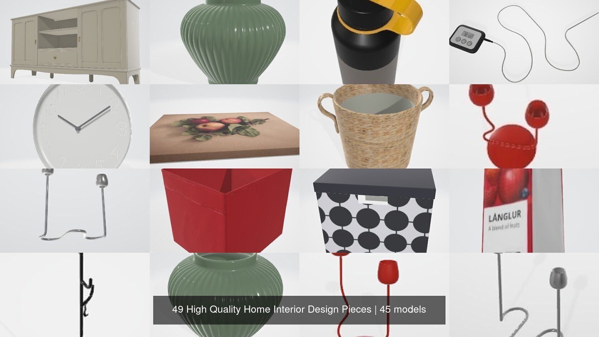 49 High Quality Home Interior Design Pieces 3D Model Collection_4