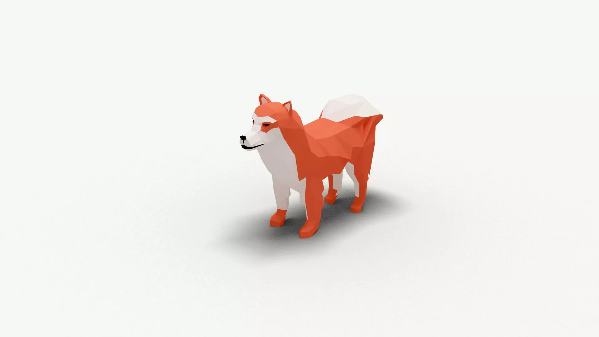 Dog Low Poly 11 Low-poly 3D model_0