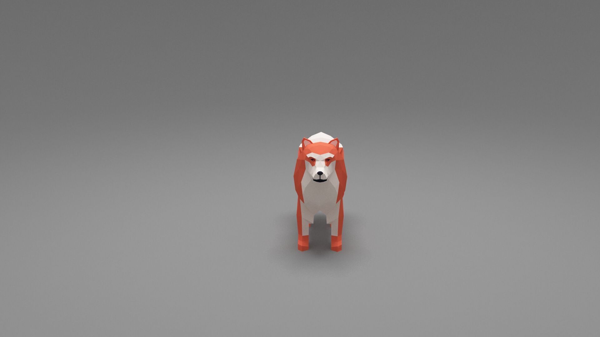 Dog Low Poly 11 Low-poly 3D model_6