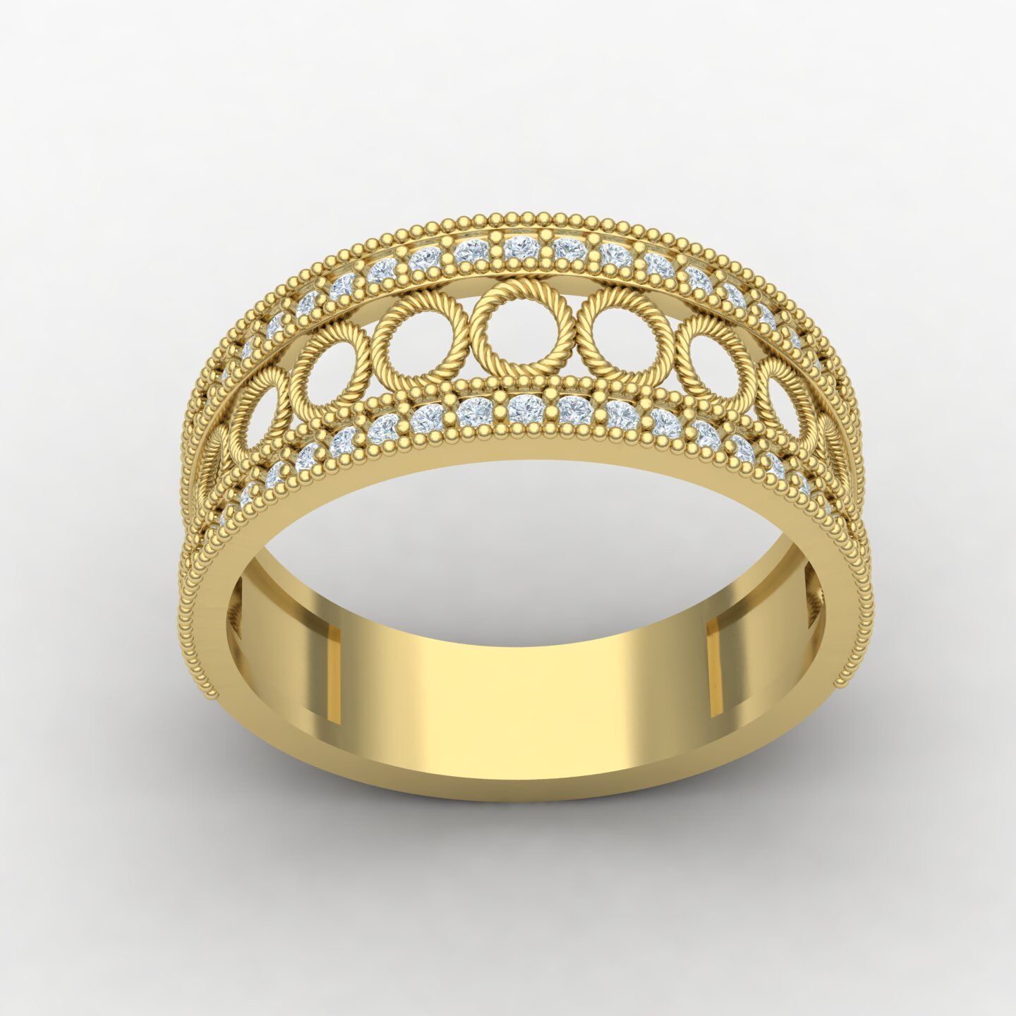 Wedding ring 09 3D print model_3