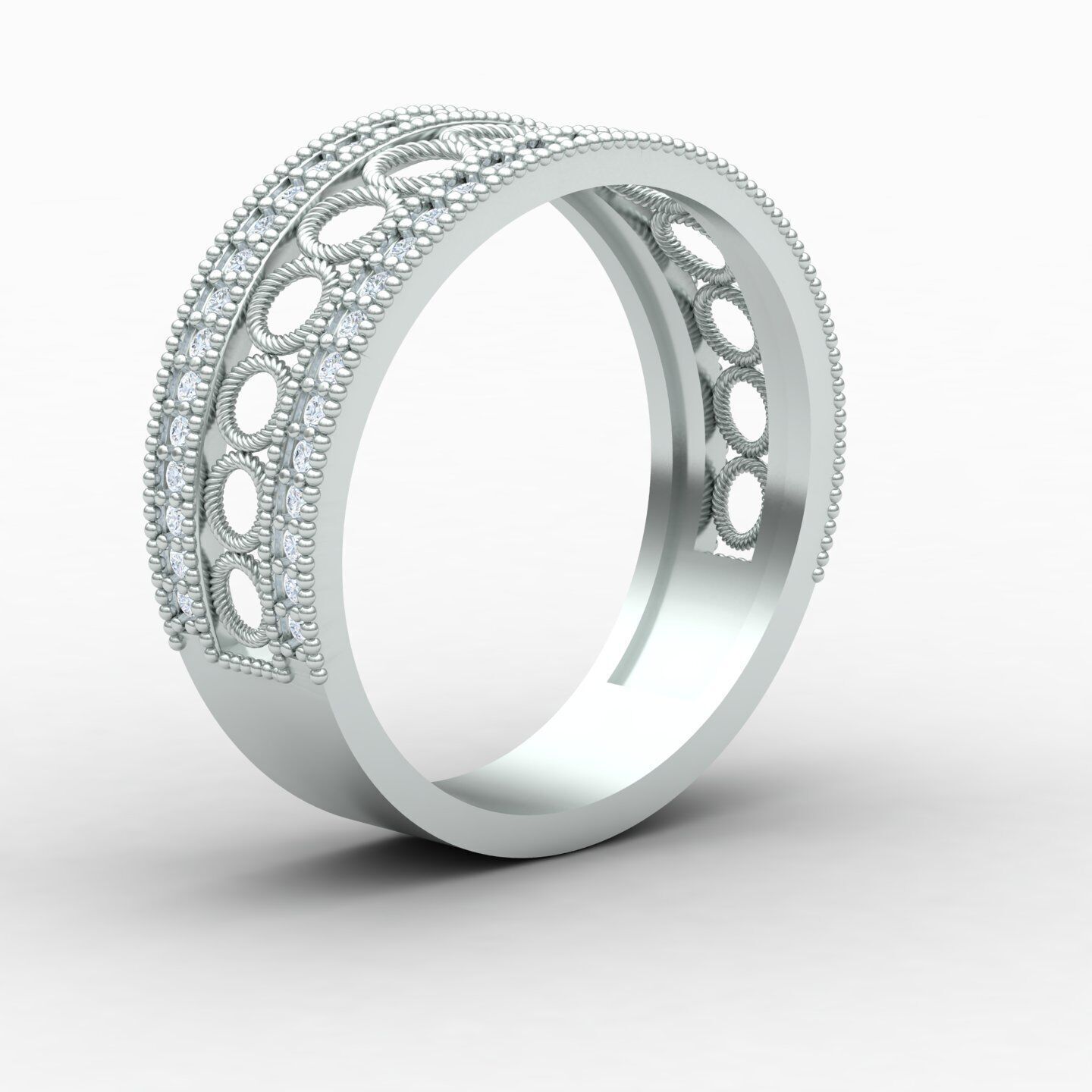 Wedding ring 09 3D print model_7