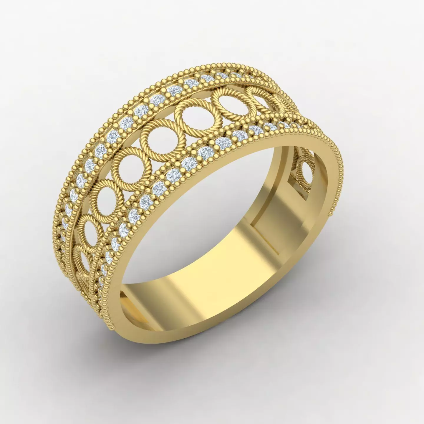 Wedding ring 09 3D print model_0