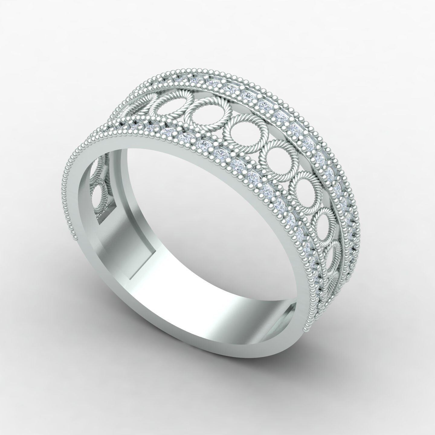 Wedding ring 09 3D print model_8