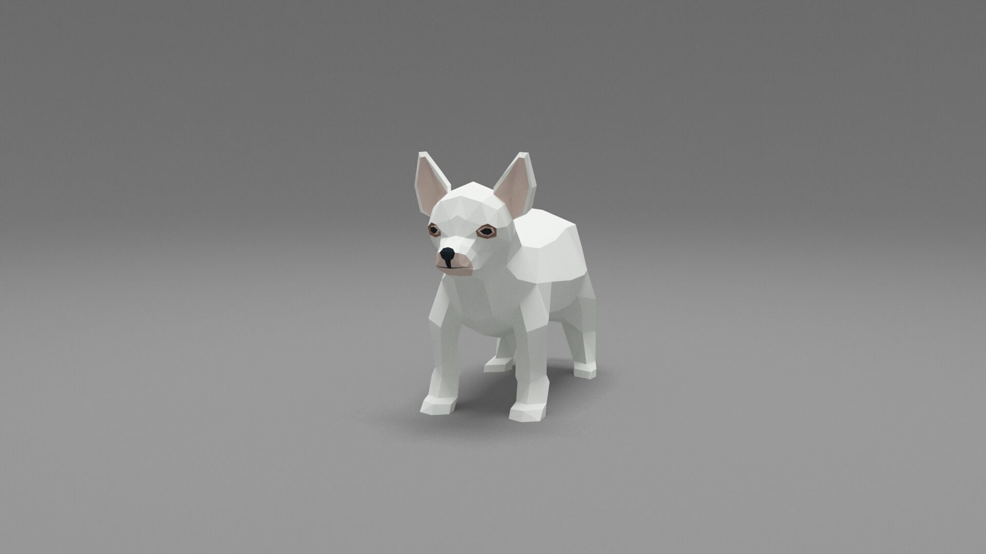 Dog Low Poly 12 Low-poly 3D model_1
