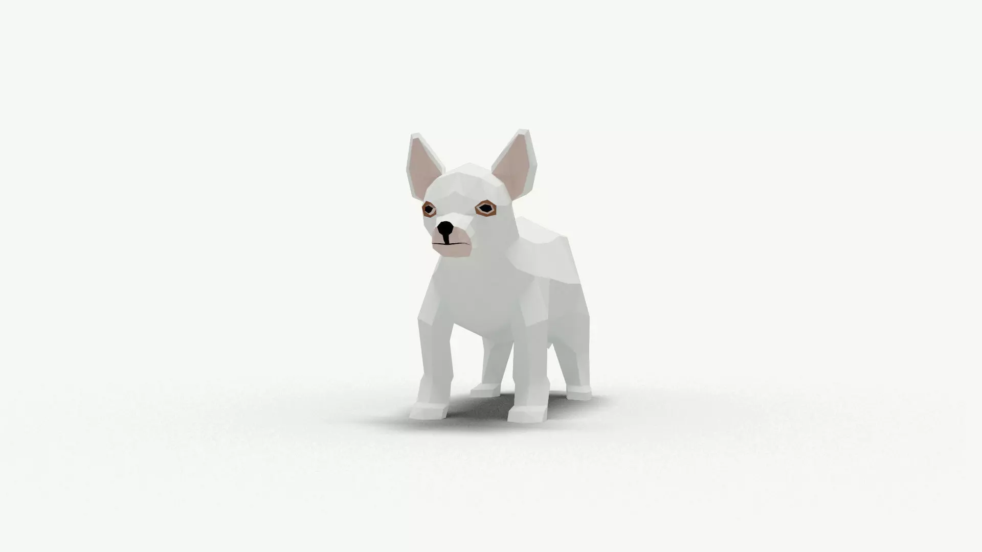 Dog Low Poly 12 Low-poly 3D model_0