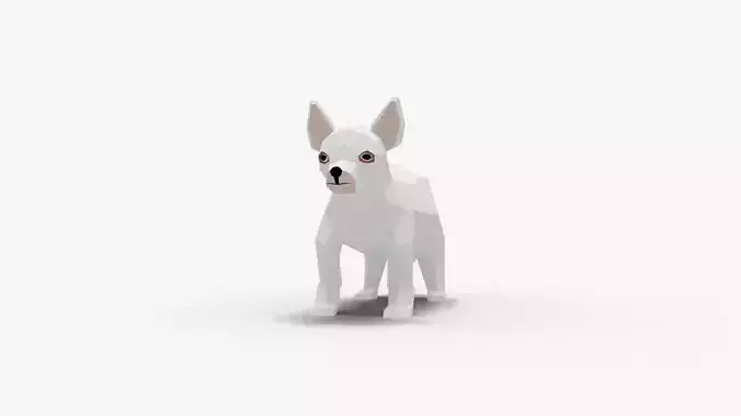 Dog Low Poly 12 Low-poly 3D model
