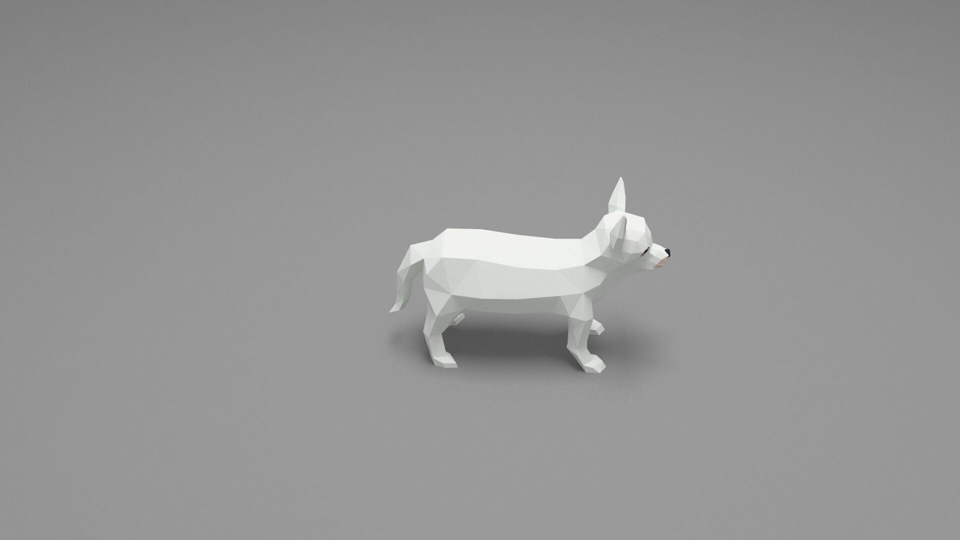 Dog Low Poly 12 Low-poly 3D model_4