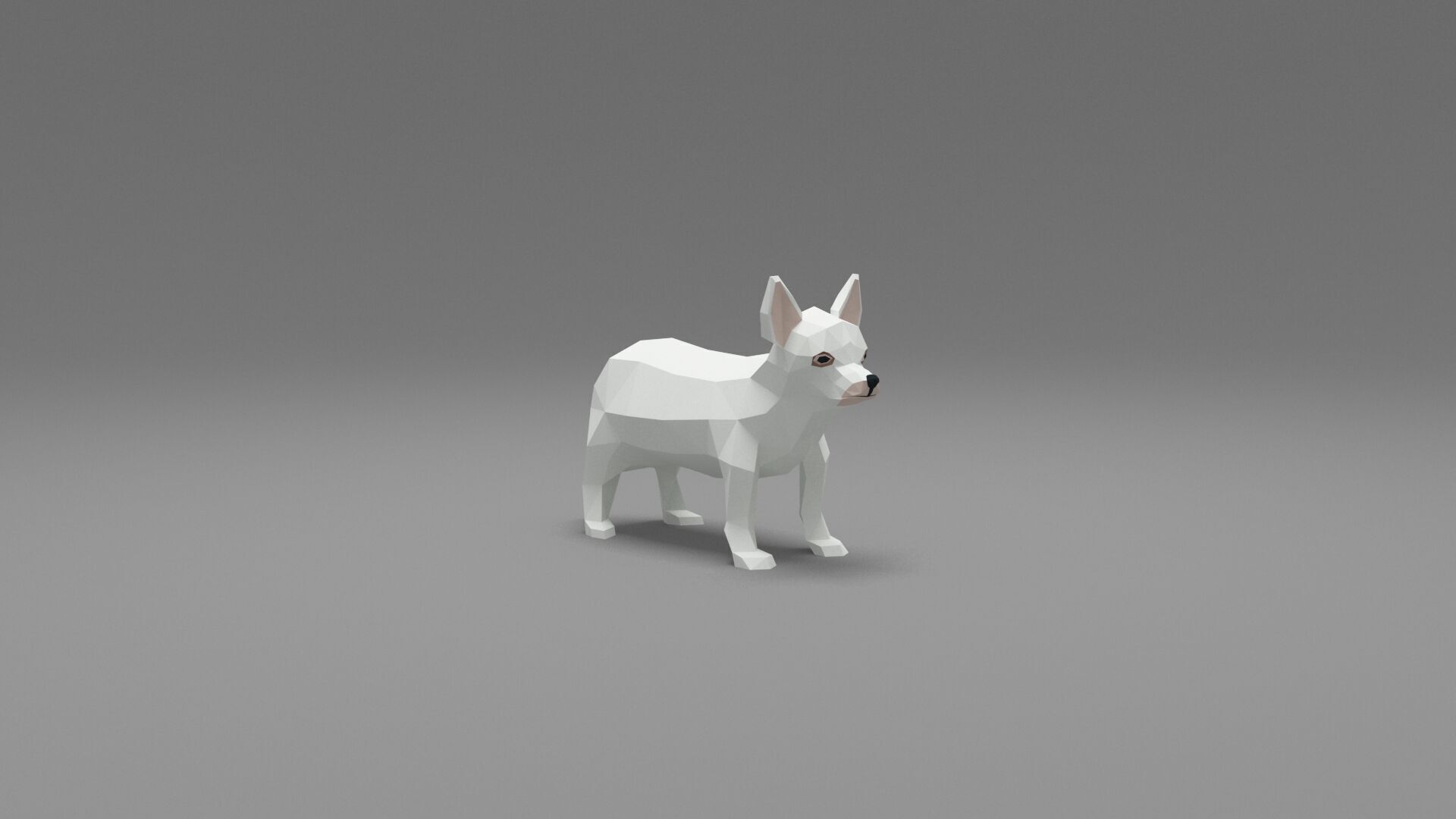 Dog Low Poly 12 Low-poly 3D model_5