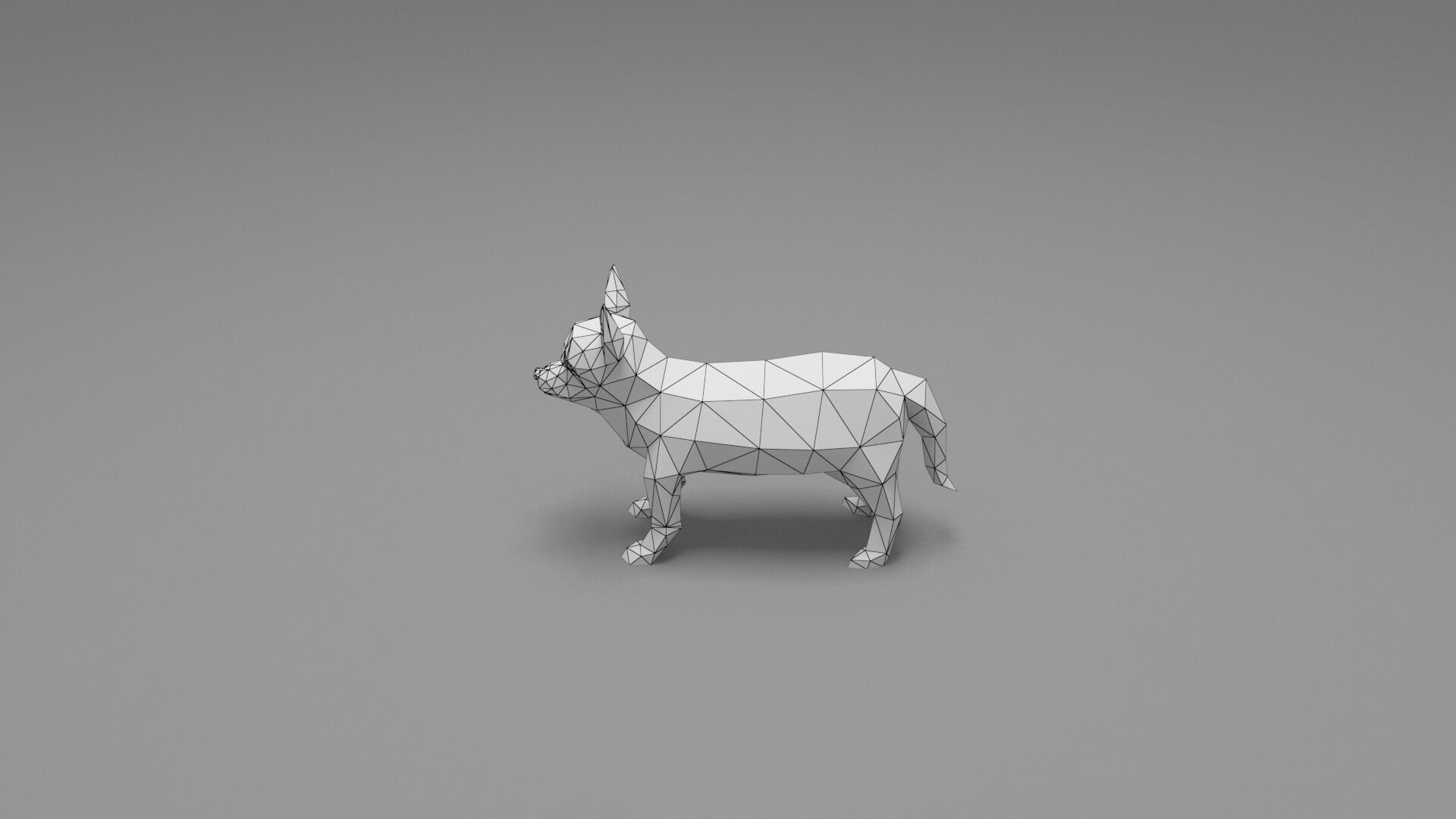 Dog Low Poly 12 Low-poly 3D model_8