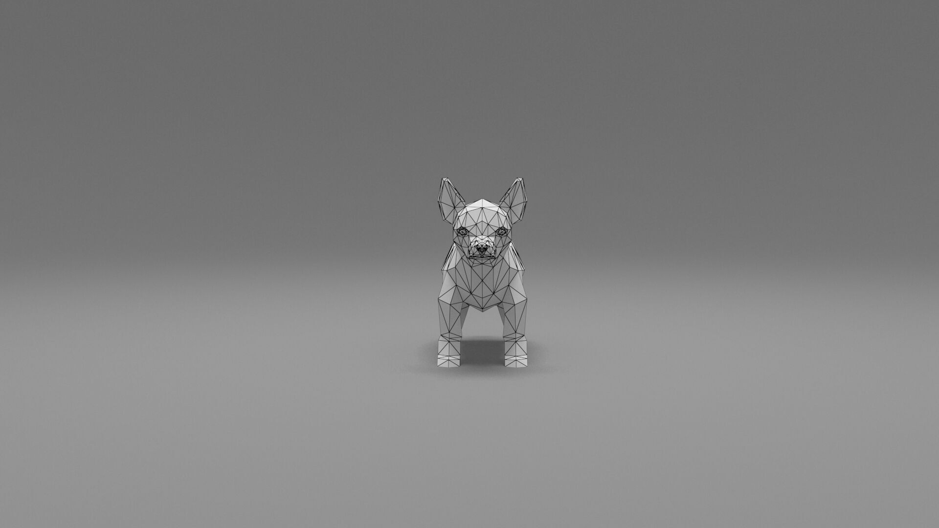 Dog Low Poly 12 Low-poly 3D model_7