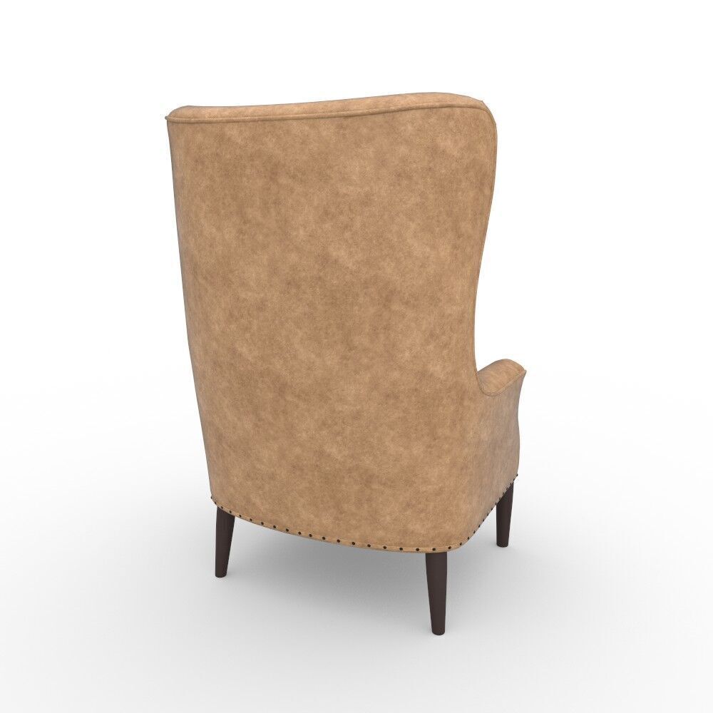 Arm chair Low-poly 3D model_2