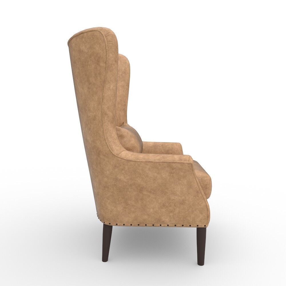 Arm chair Low-poly 3D model_1