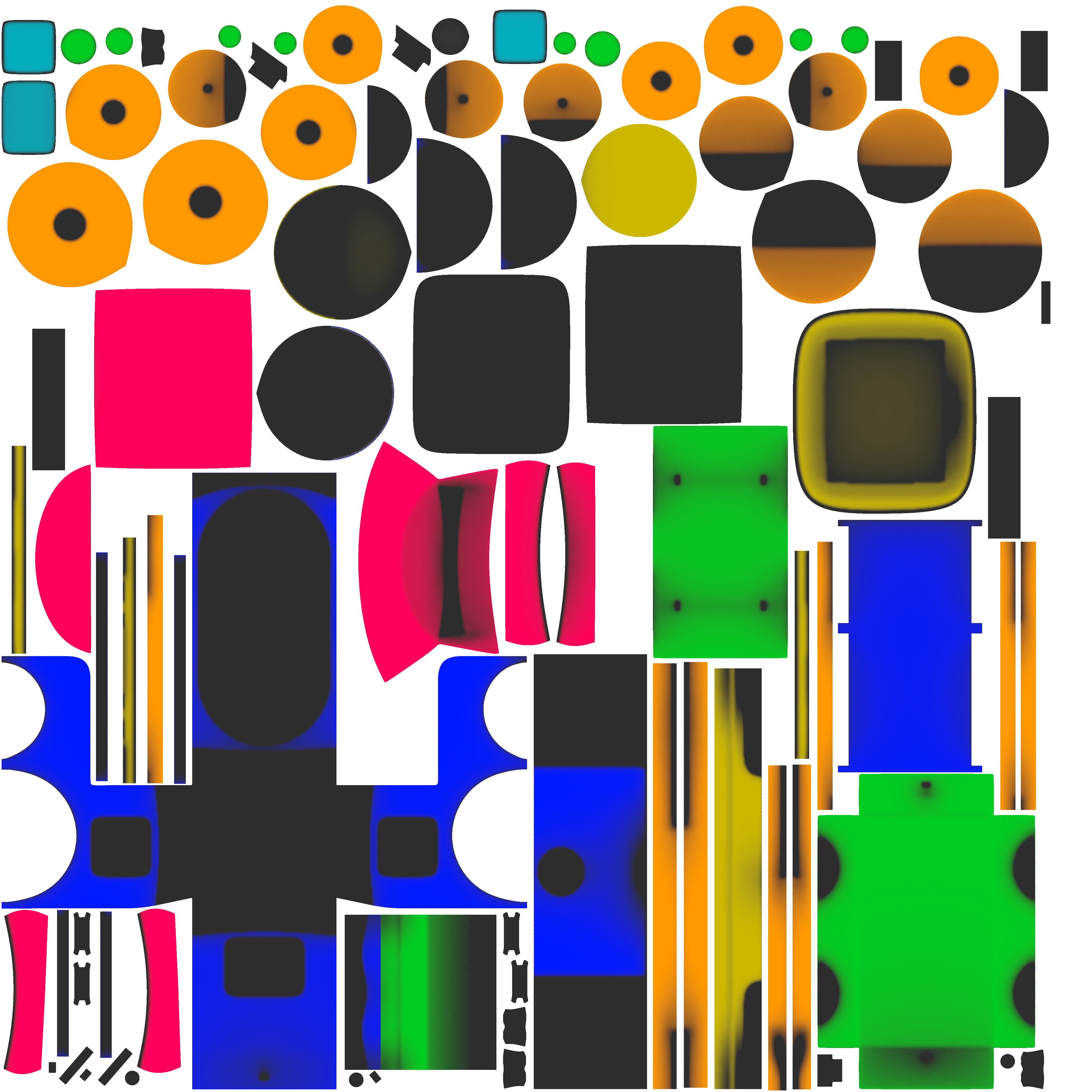 Cartoon Toy Train Low-poly 3D model_17