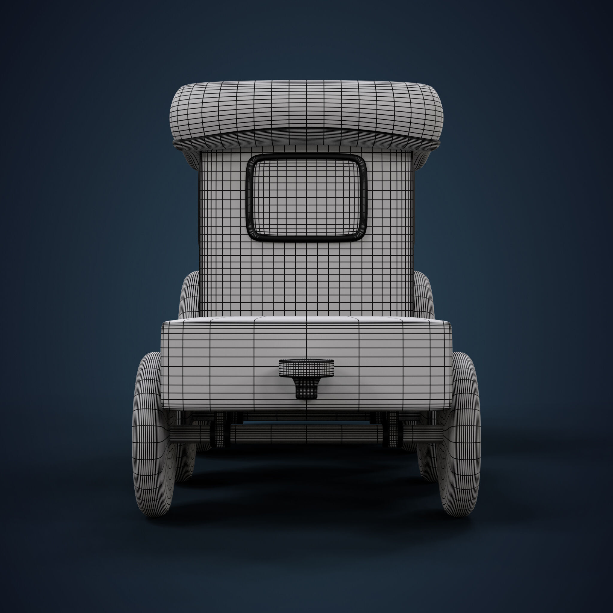 Cartoon Toy Train Low-poly 3D model_11