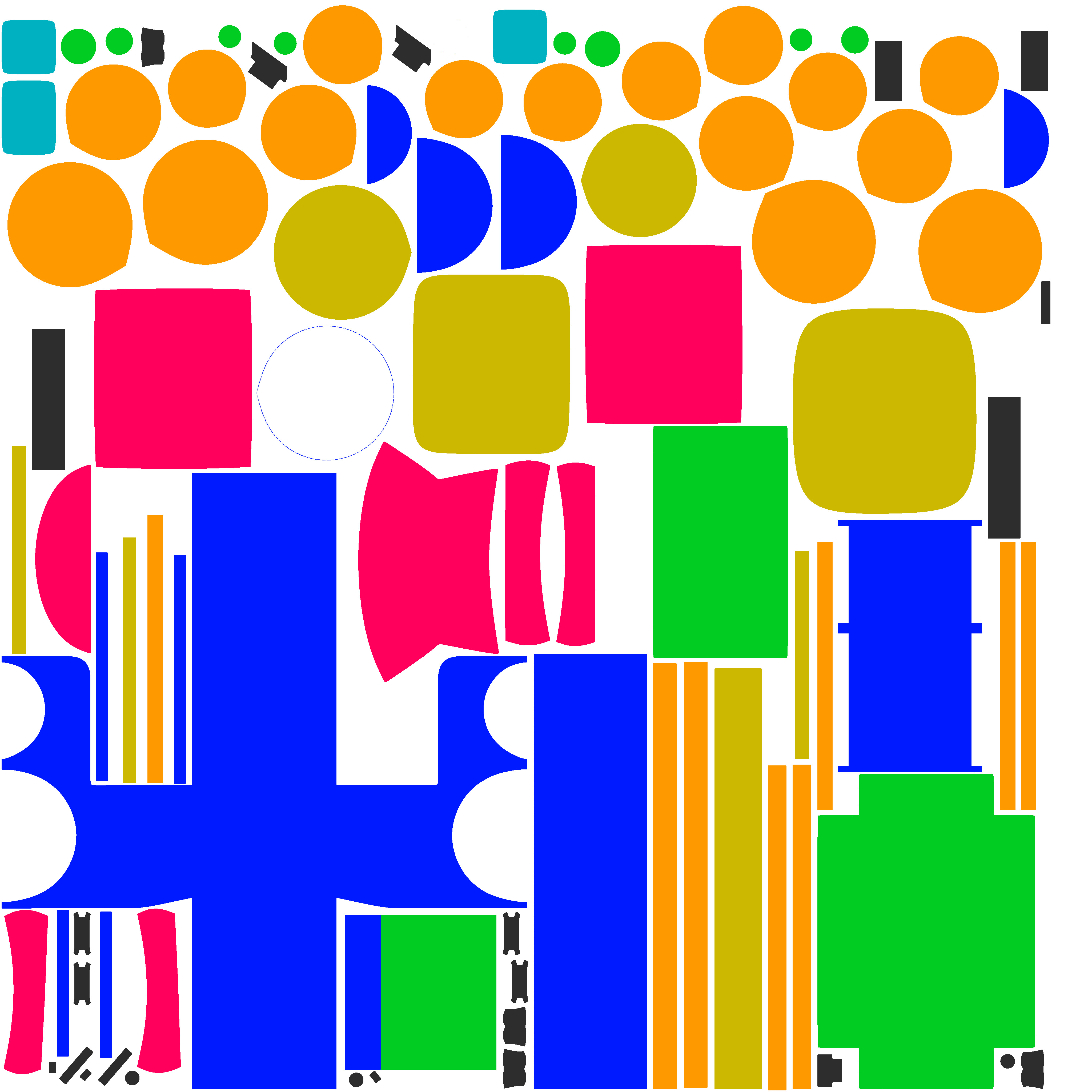 Cartoon Toy Train Low-poly 3D model_16