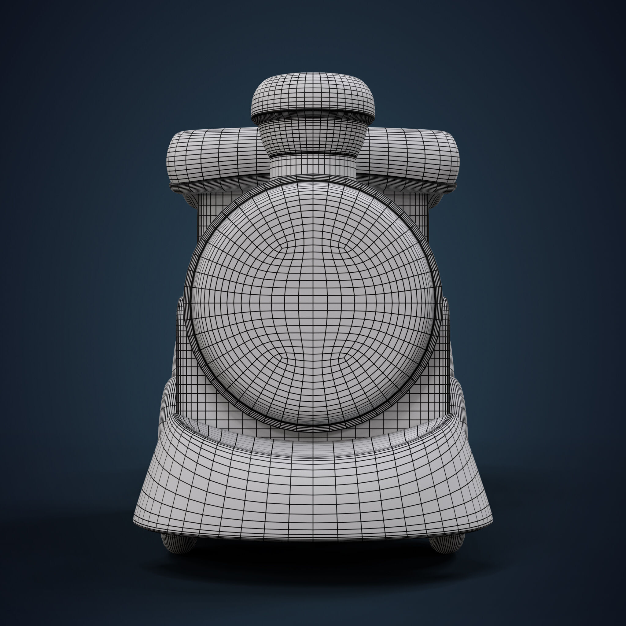 Cartoon Toy Train Low-poly 3D model_10